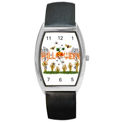 Halloween Barrel Style Metal Watch