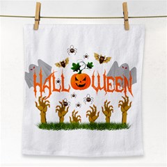 Halloween Face Towel by Valentinaart