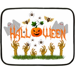 Halloween Fleece Blanket (mini) by Valentinaart