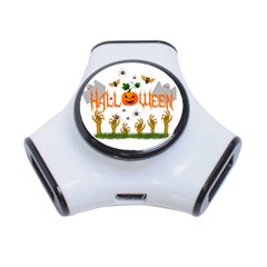 Halloween 3-port Usb Hub by Valentinaart