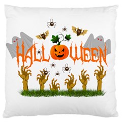 Halloween Large Cushion Case (two Sides) by Valentinaart