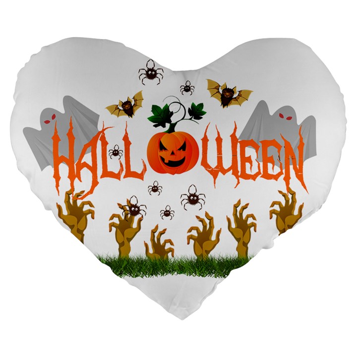 Halloween Large 19  Premium Heart Shape Cushions