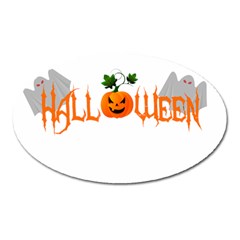 Halloween Oval Magnet by Valentinaart