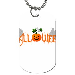 Halloween Dog Tag (two Sides) by Valentinaart