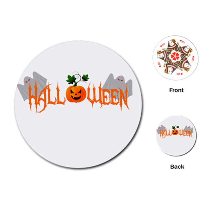 Halloween Playing Cards (Round) 