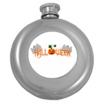 Halloween Round Hip Flask (5 oz) Front