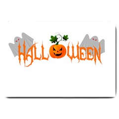 Halloween Large Doormat  by Valentinaart