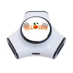 Halloween 3-port Usb Hub by Valentinaart