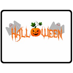 Halloween Double Sided Fleece Blanket (large)  by Valentinaart