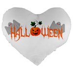 Halloween Large 19  Premium Flano Heart Shape Cushions Front