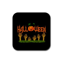 Halloween Rubber Coaster (square)  by Valentinaart