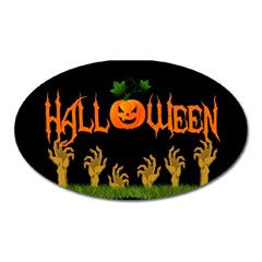 Halloween Oval Magnet by Valentinaart