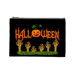 Halloween Cosmetic Bag (large)  by Valentinaart