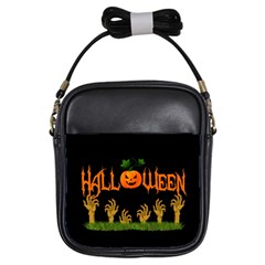 Halloween Girls Sling Bags by Valentinaart