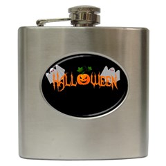 Halloween Hip Flask (6 Oz) by Valentinaart