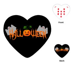 Halloween Playing Cards (heart)  by Valentinaart