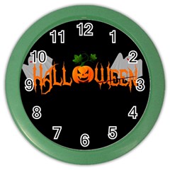 Halloween Color Wall Clocks by Valentinaart