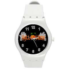 Halloween Round Plastic Sport Watch (m) by Valentinaart