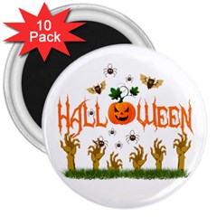 Halloween 3  Magnets (10 Pack)  by Valentinaart