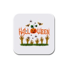 Halloween Rubber Square Coaster (4 Pack)  by Valentinaart