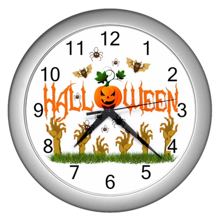 Halloween Wall Clocks (Silver) 