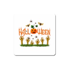 Halloween Square Magnet by Valentinaart