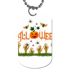 Halloween Dog Tag (one Side) by Valentinaart