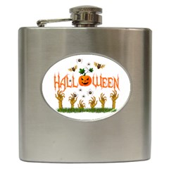 Halloween Hip Flask (6 Oz) by Valentinaart