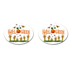 Halloween Cufflinks (oval) by Valentinaart