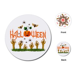 Halloween Playing Cards (round) 