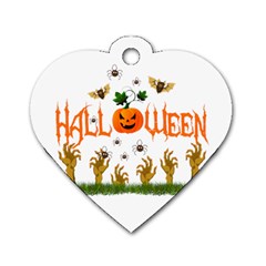 Halloween Dog Tag Heart (one Side) by Valentinaart