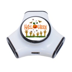 Halloween 3-port Usb Hub by Valentinaart