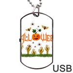 Halloween Dog Tag USB Flash (Two Sides) Back