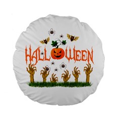 Halloween Standard 15  Premium Flano Round Cushions by Valentinaart