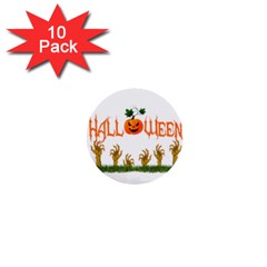 Halloween 1  Mini Buttons (10 Pack)  by Valentinaart