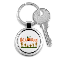 Halloween Key Chains (round)  by Valentinaart