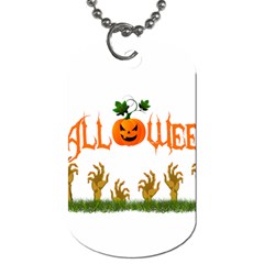 Halloween Dog Tag (two Sides) by Valentinaart