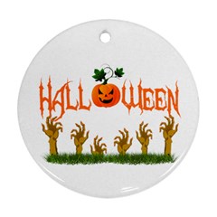 Halloween Round Ornament (two Sides)