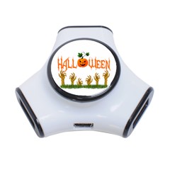 Halloween 3-port Usb Hub by Valentinaart