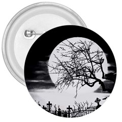 Halloween Landscape 3  Buttons by Valentinaart