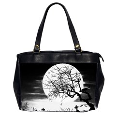 Halloween Landscape Office Handbags (2 Sides)  by Valentinaart