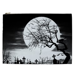 Halloween Landscape Cosmetic Bag (xxl)  by Valentinaart