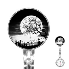 Halloween Landscape Stainless Steel Nurses Watch by Valentinaart