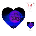 Halloween landscape Playing Cards (Heart)  Front