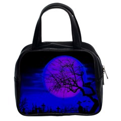 Halloween Landscape Classic Handbags (2 Sides) by Valentinaart