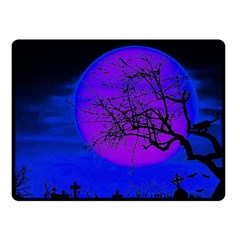 Halloween Landscape Fleece Blanket (small) by Valentinaart