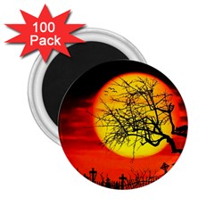 Halloween Landscape 2 25  Magnets (100 Pack)  by Valentinaart