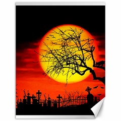 Halloween Landscape Canvas 12  X 16   by Valentinaart