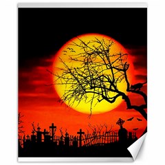 Halloween Landscape Canvas 11  X 14   by Valentinaart