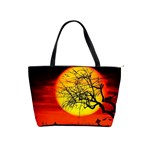 Halloween landscape Shoulder Handbags Front